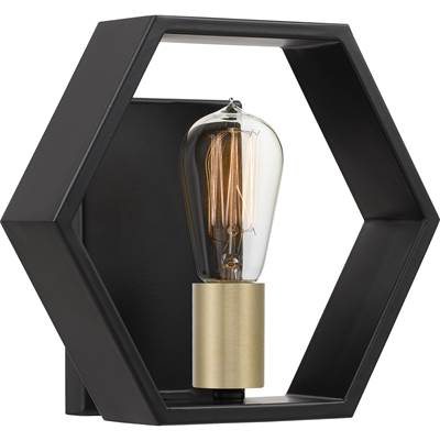 Quoizel Bismarck Wall Sconce - 1-Light in Earth Black