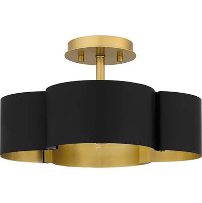 Quoizel Balsam 4-Light Semi-Flush Mount in Matte Black