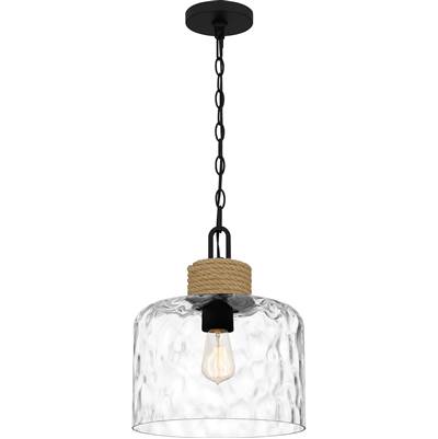 Quoizel Baltic 15" Mini Pendant - 1-Light in Matte Black