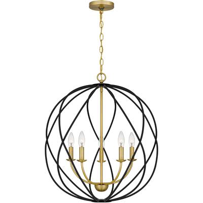 Quoizel Bryn Pendant - 5-Light in Aged Brass