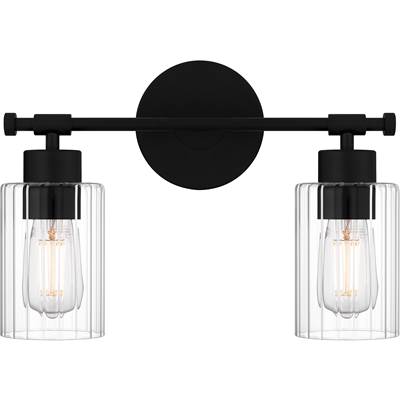 Quoizel Caputo 2-Light Vanity Light in Matte Black