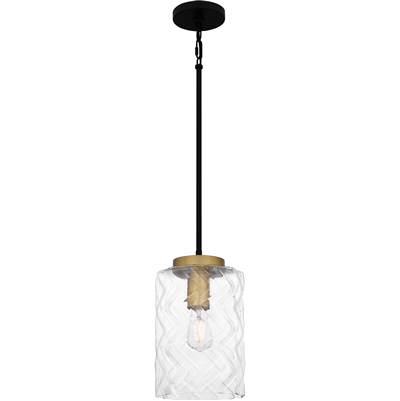 Quoizel Carly 15" Mini Pendant - 1-Light in Matte Black