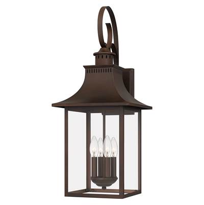 Quoizel Chancellor 4-Light Outdoor Wall Lantern in Copper Bronze