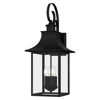 Quoizel Chancellor 4-Light Outdoor Wall Lantern in Mystic Black