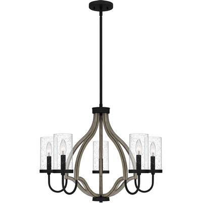 Quoizel Cornelia 5-Light Chandelier in Matte Black