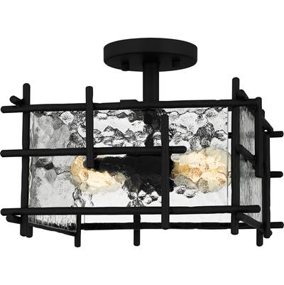 Quoizel Daphne 2-Light Semi Flush in Matte Black