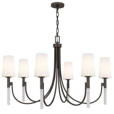 Quoizel Eloura 6-Light Mini Chandelier in Iron Gate