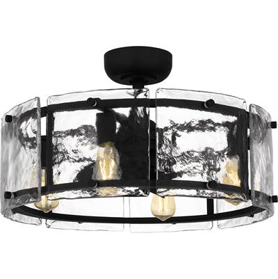 Quoizel Fortress 4-Light Ceiling Fan in Earth Black