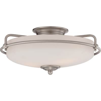 Quoizel Griffin 17" Flush Mount in Antique Nickel