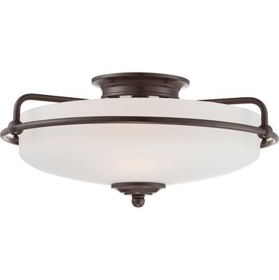 Quoizel Griffin Semi-Flush Mount in Polished Nickel