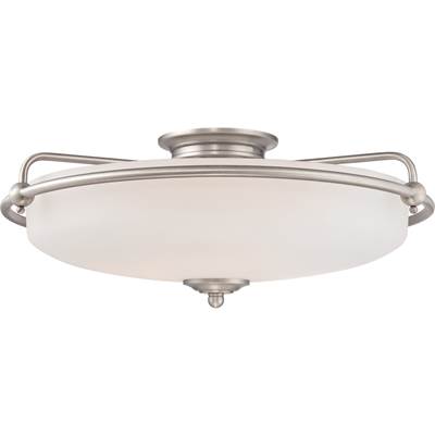 Quoizel Griffin 21" Flush Mount in Antique Nickel