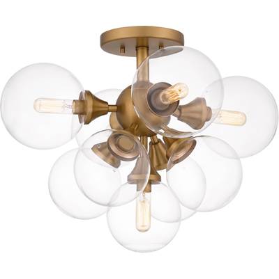 Quoizel Glinda 5-Light Semi-Flush in Brushed Weathered Bronze