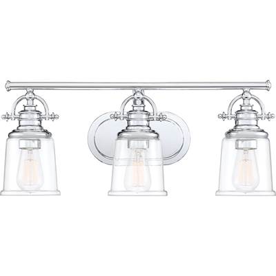 Quoizel Grant 3-Light Vanity Light in Polished Chrome
