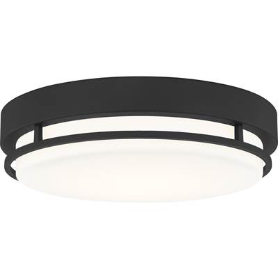 Quoizel Hale Flush Mount Light in Earth Black