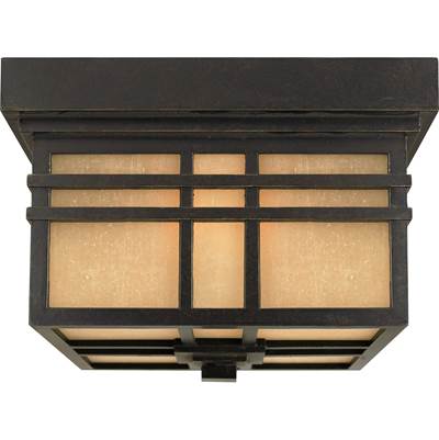 Quoizel Hillcrest Outdoor Flush Ceiling Fixture - Steel
