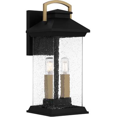Quoizel Henderson 2-Light Wall Lantern in Earth Black