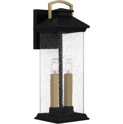 Quoizel Henderson 2-Light Wall Lantern in Earth Black