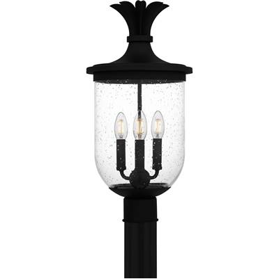 Quoizel Havana 3-Light Post Lantern in Earth Black