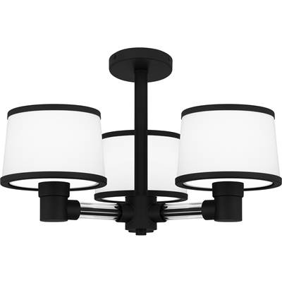 Quoizel Kylen 3-Light Semi Flush in Matte Black