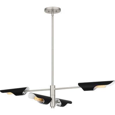 Quoizel Leoni Linear Chandelier - 4-Light in Brushed Nickel