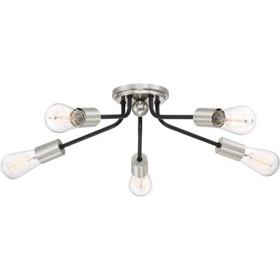 Quoizel Latitude 5-Light Flush Mount in Earth Black