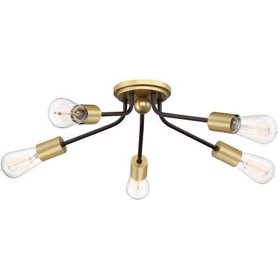 Quoizel Latitude 5-Light Flush Mount in Western Bronze