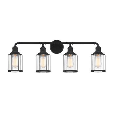 Quoizel Ludlow 4-Light Vanity in Earth Black