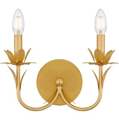 Quoizel Maria Wall Sconce - 2-Light in Gold Leaf