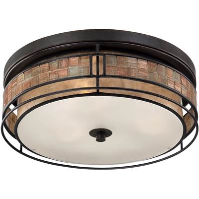 Quoizel Laguna Flush Mount in Rustic Copper