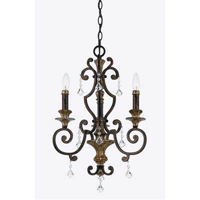 Quoizel Marquette 3-Light Mini Chandelier in Heirloom