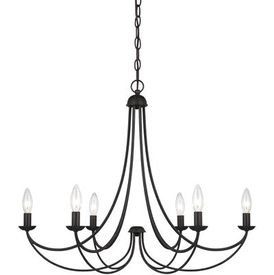 Quoizel Mirren 6-Light Chandelier in Imperial Bronze
