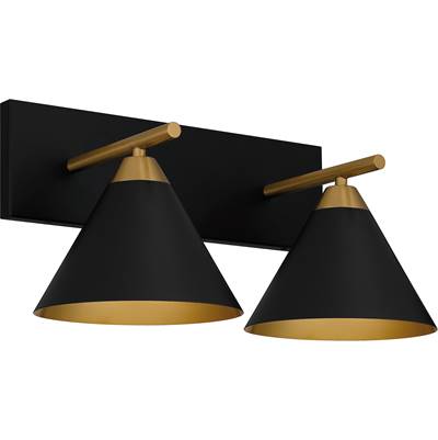 Quoizel Mastro 2-Light Vanity Light in Matte Black