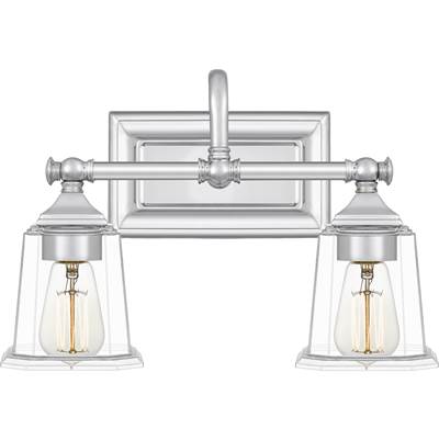 Quoizel Nicholas 2-Light Vanity Light in Polished Chrome