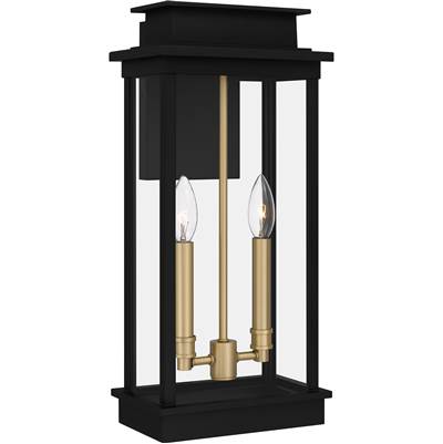 Quoizel Noelle 2-Light Outdoor Wall Lantern in Matte Black