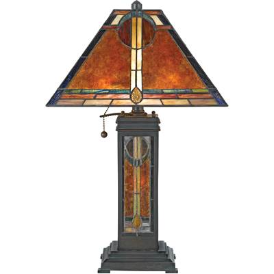Quoizel San Gabriel 1 Light Resin Table Lamp - Mica in Vibrant Bronze
