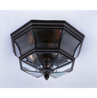 Quoizel Newbury Outdoor Flush Ceiling Fixture - Brass