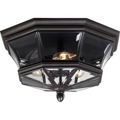 Quoizel Newbury Outdoor Flush Ceiling Fixture - Brass