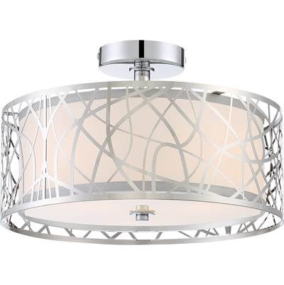 Quoizel Abode Semi-Flush - 15" in Polished Chrome