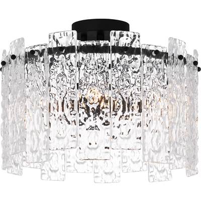 Quoizel Caspian 4-Light Semi-Flush Mount in Matte Black