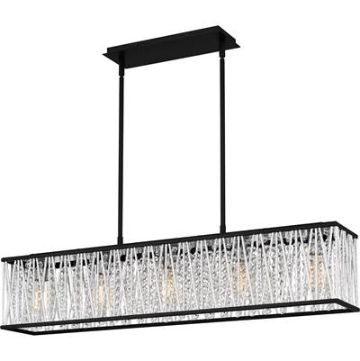 Quoizel Celeste 5-Light Linear Chandelier in Matte Black