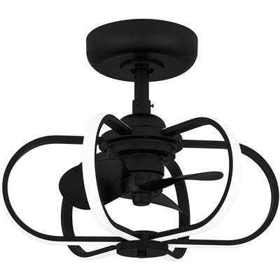 Quoizel Fandelier LED Ceiling Fan in Matte Black