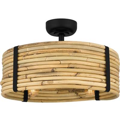 Quoizel Fandelier 4-Light Ceiling Fan in Matte Black