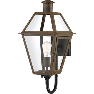 Quoizel Rue De Royal 1-Light Outdoor Wall Lantern in Industrial Bronze