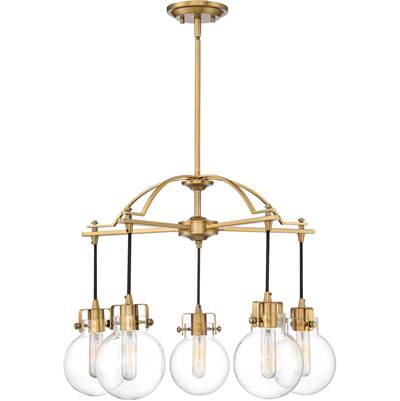 Quoizel Sidwell 5-Light Chandelier in Weathered Brass