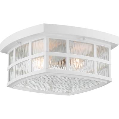 Quoizel Stonington Outdoor Flush Ceiling Fixture in Fresco