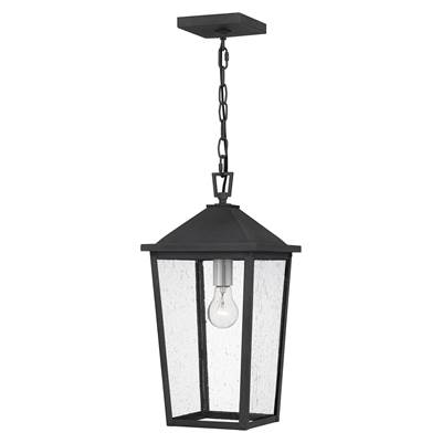 Quoizel Stoneleigh Outdoor Pendant - 1-Light in Mottled Black