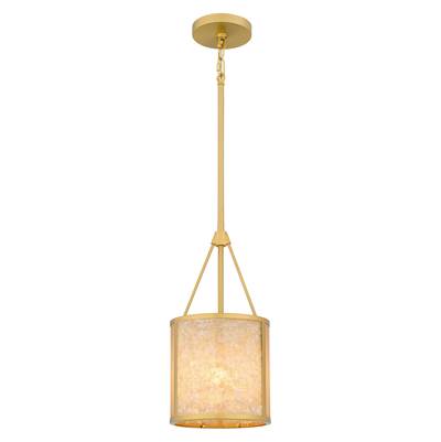 Quoizel Stoneland Mini Pendant - 1-Light in Brushed Gold
