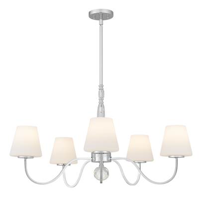 Quoizel Stone 5-Light Mini Chandelier in Polished Chrome