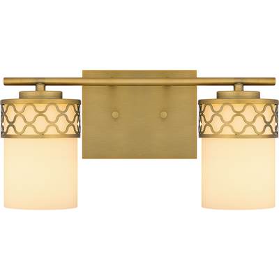 Quoizel Tenley 2-Light Vanity Light in Aged Brass