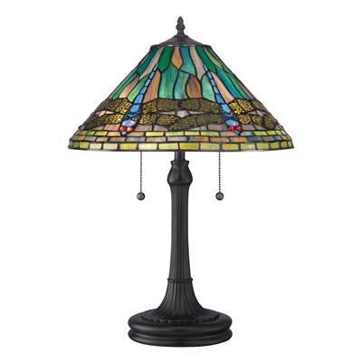 Quoizel King 1 Light Resin Table Lamp in Vintage Bronze